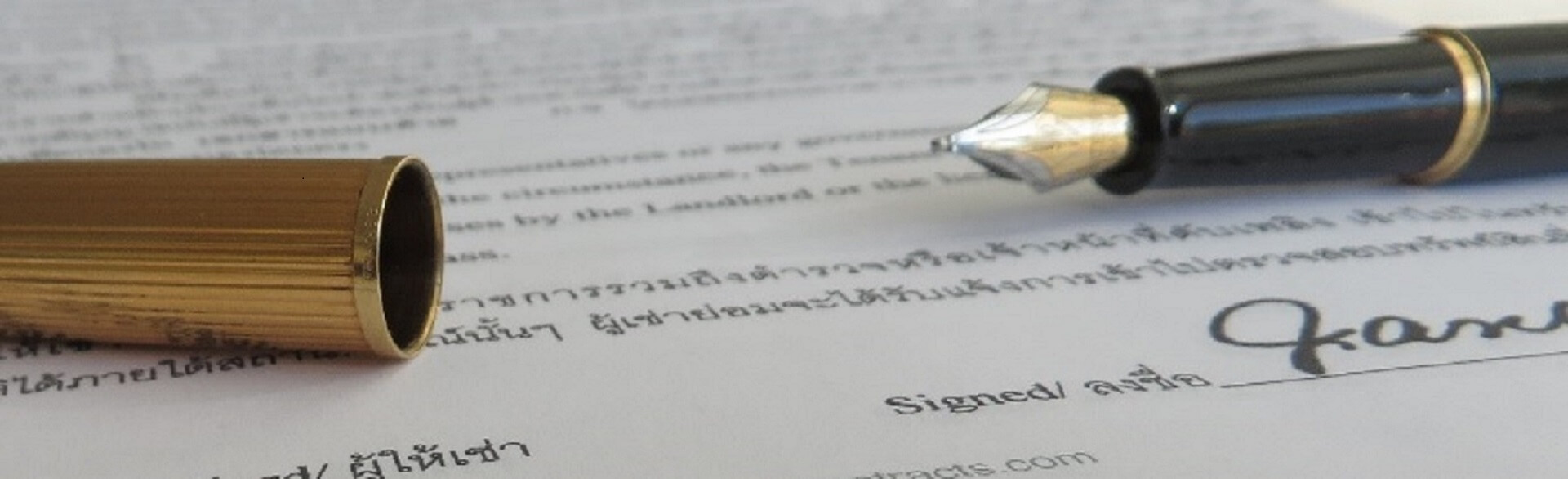 Fountain pen and Thai legal document